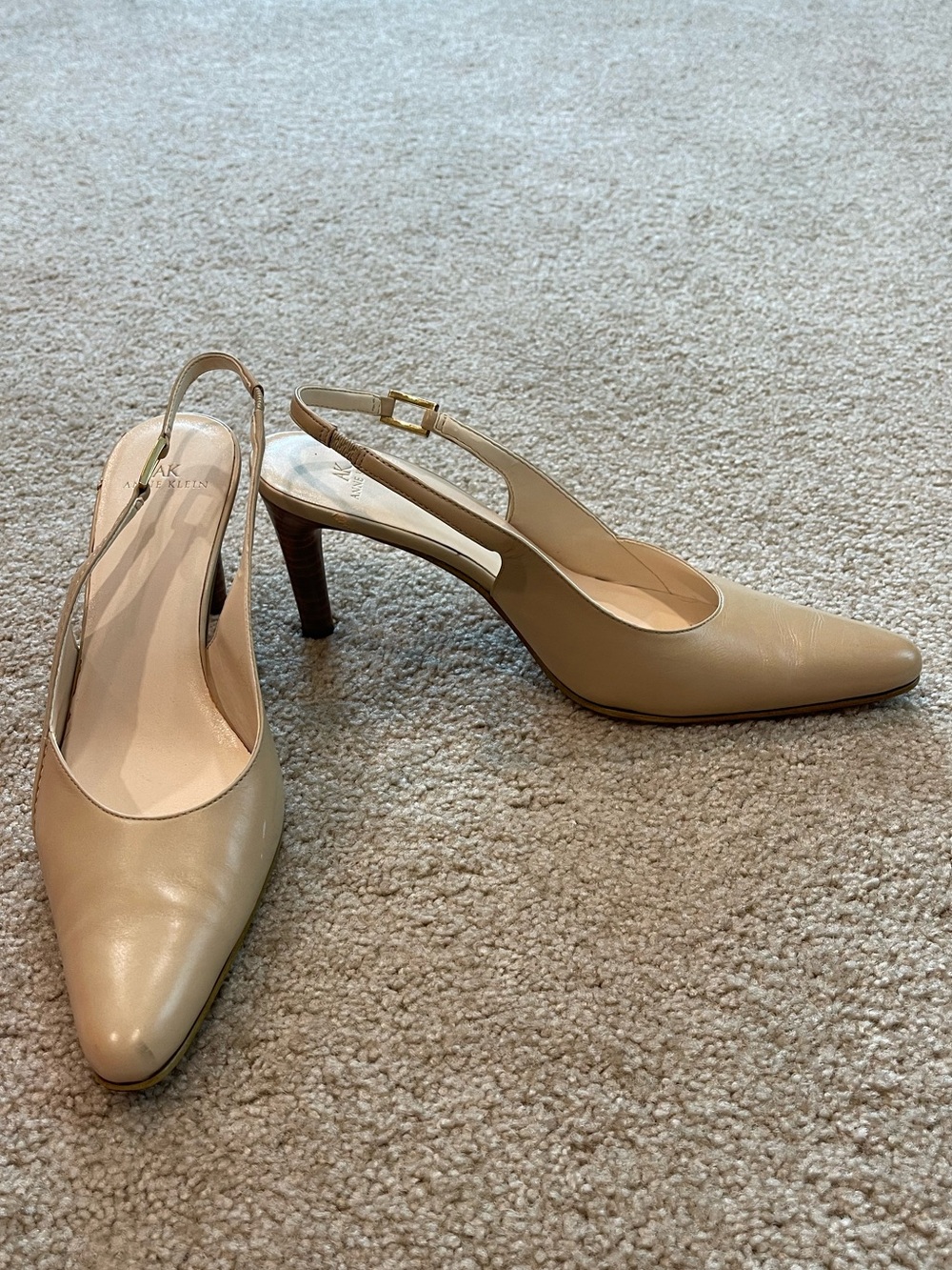 Anne Klein Nude Slingback Pumps